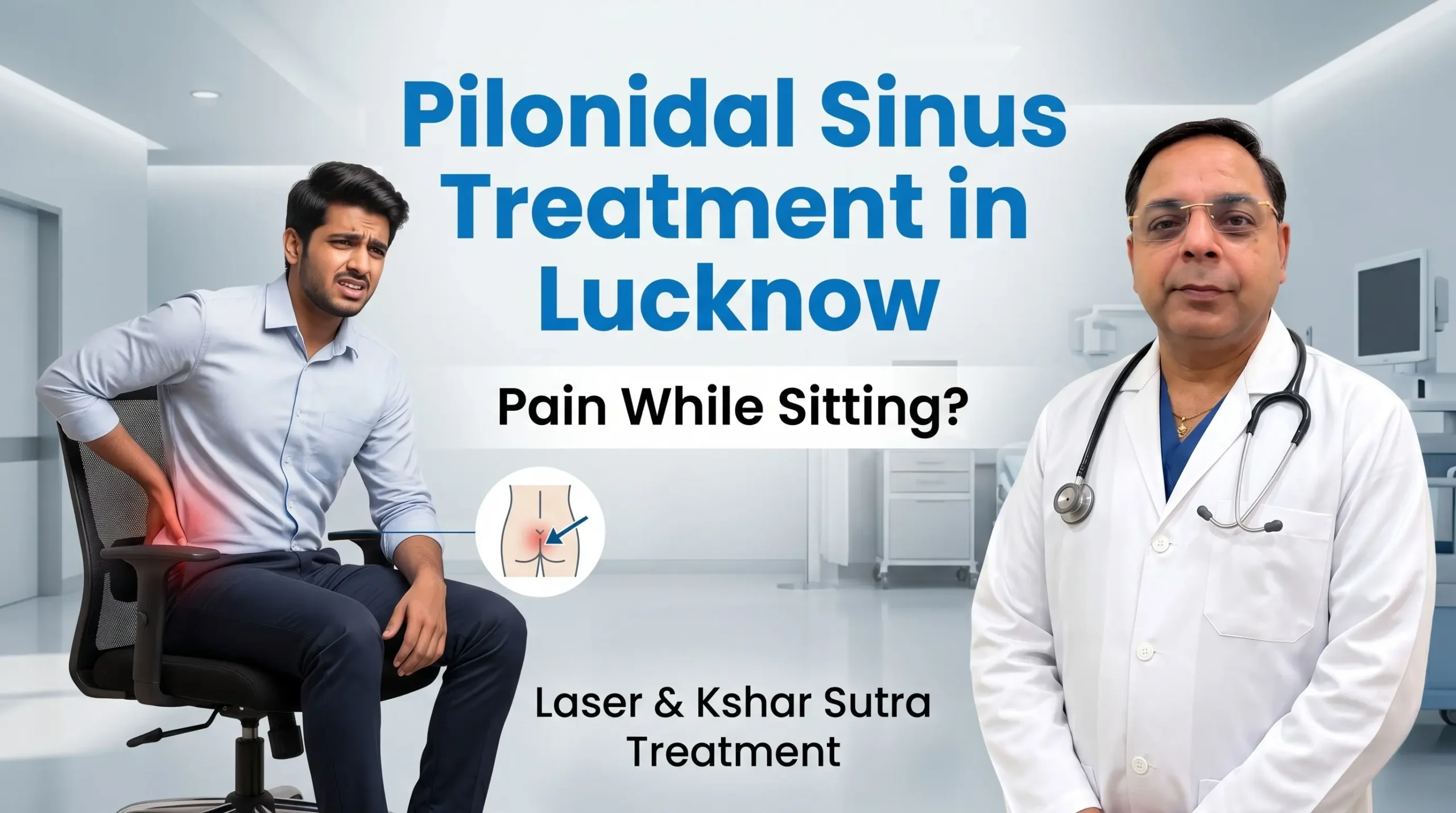 Pilonidal Sinus Treatment in Lucknow: Permanent Relief with Advanced Laser & Kshar Sutra